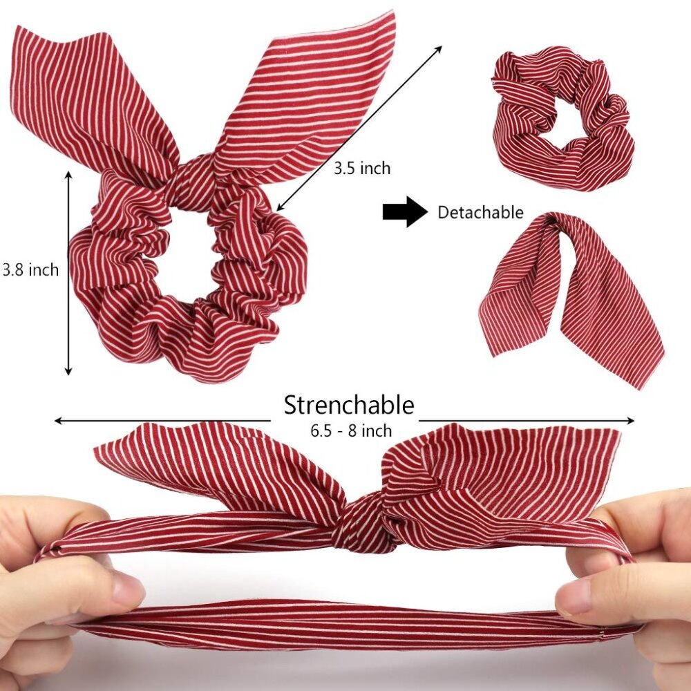 20 Pack Hair Scrunchies for Women, Adorable Chiffon Bow Scrunchies for Thick Hai - Picture 5 of 7